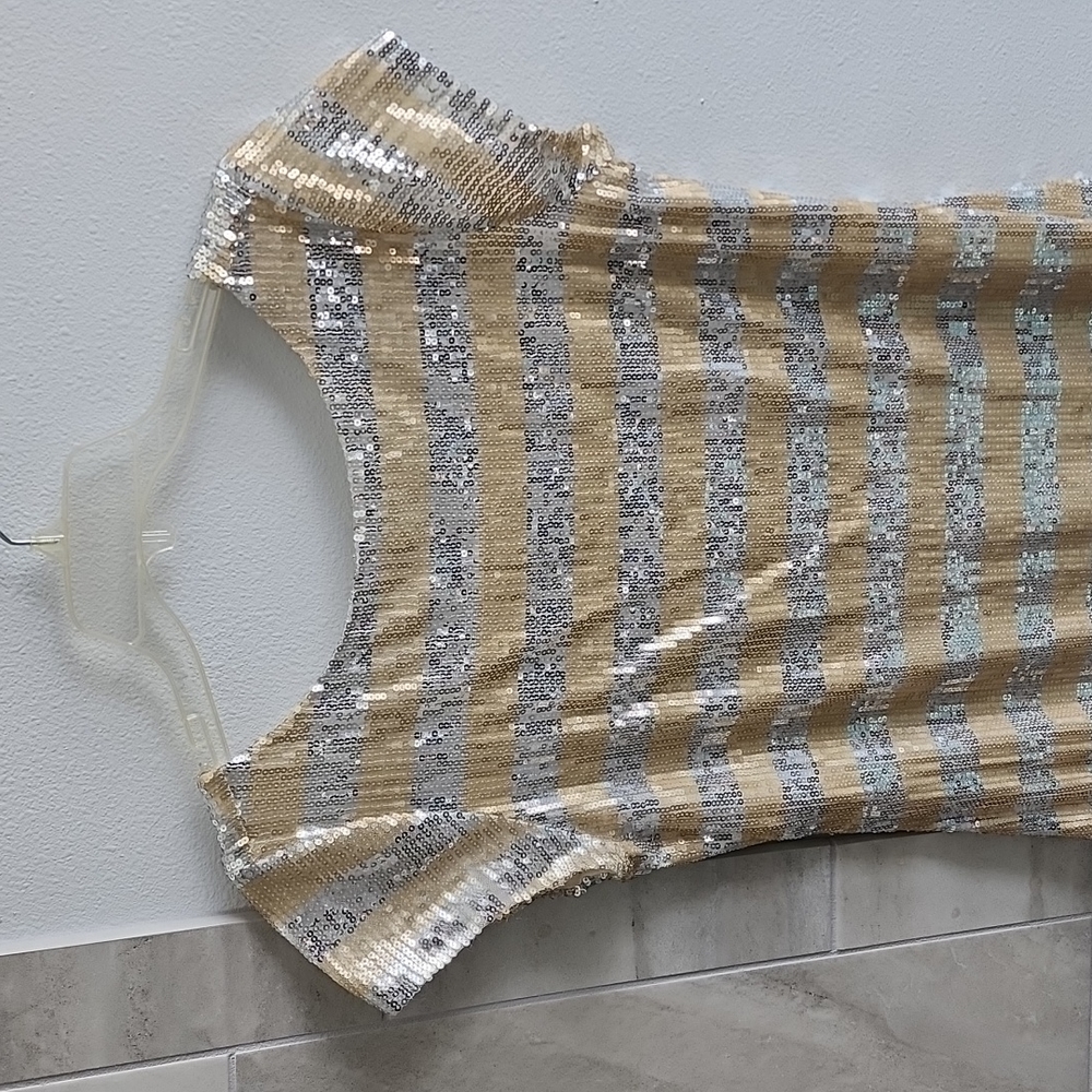 White house black market fully sequin sequence dress